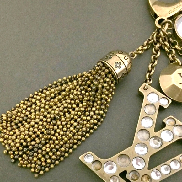 SOLD LV BIJOU SAC CALYPSE RHINESTONE KEYCHAIN - Picture 3 of 5